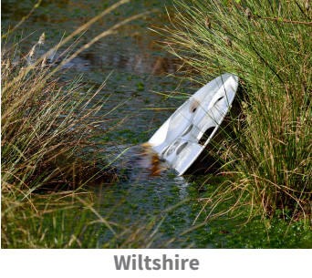 Hubcap lost to a pothole in Wiltshire