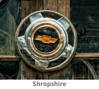 Hubcap lost to a pothole in Shropshire